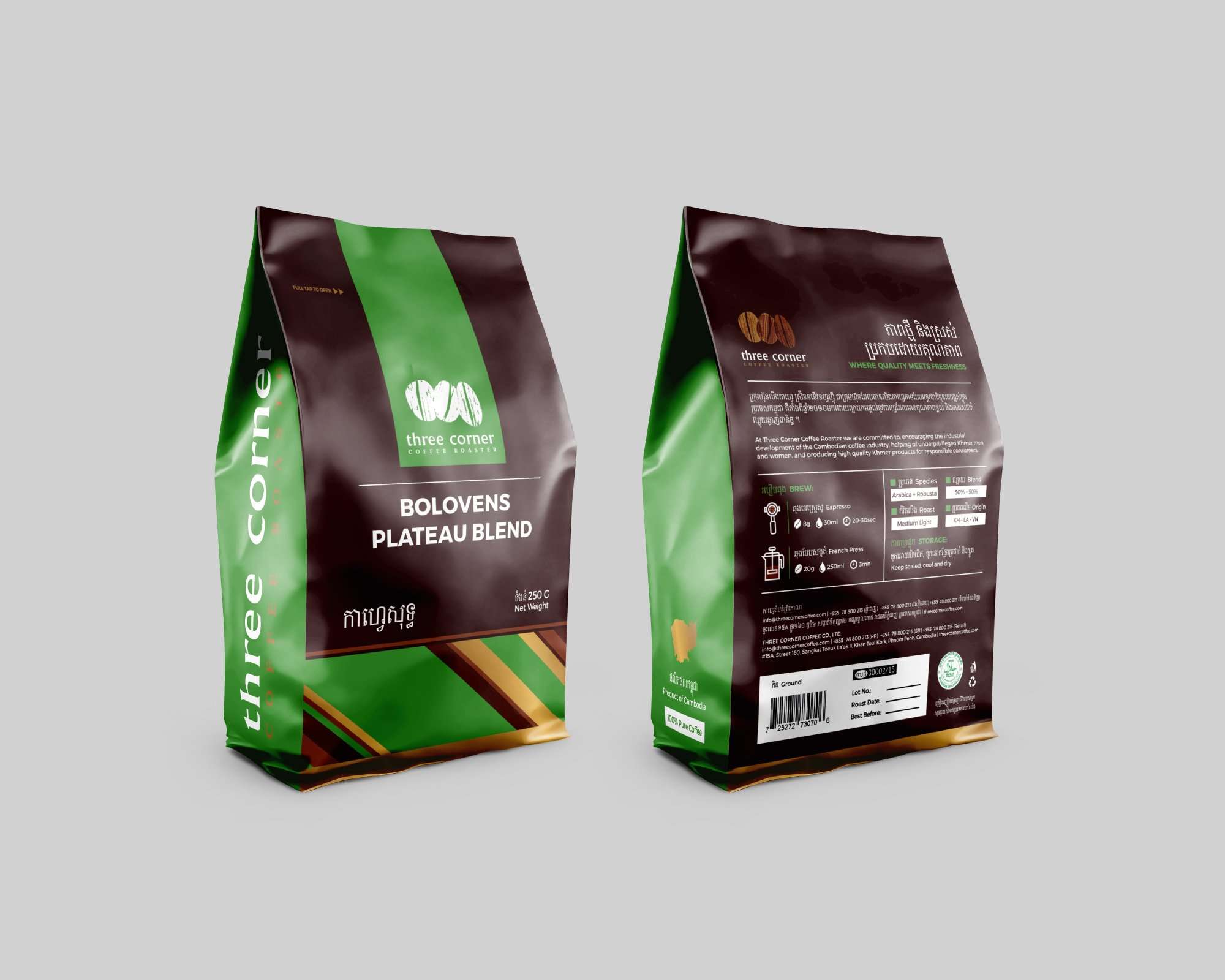 Three Corner Coffee Bolovens Plateau Blend