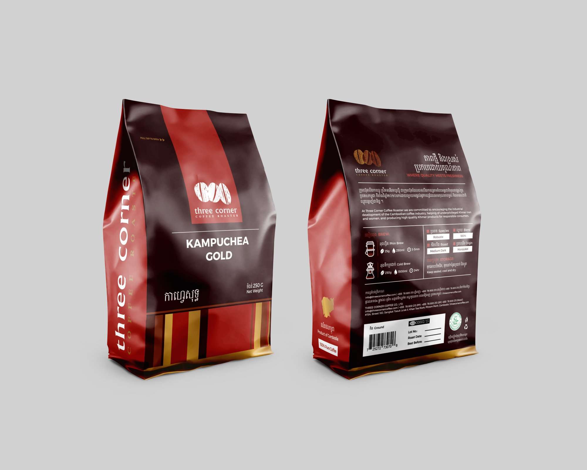Three Corner Coffee Kampuchea Gold